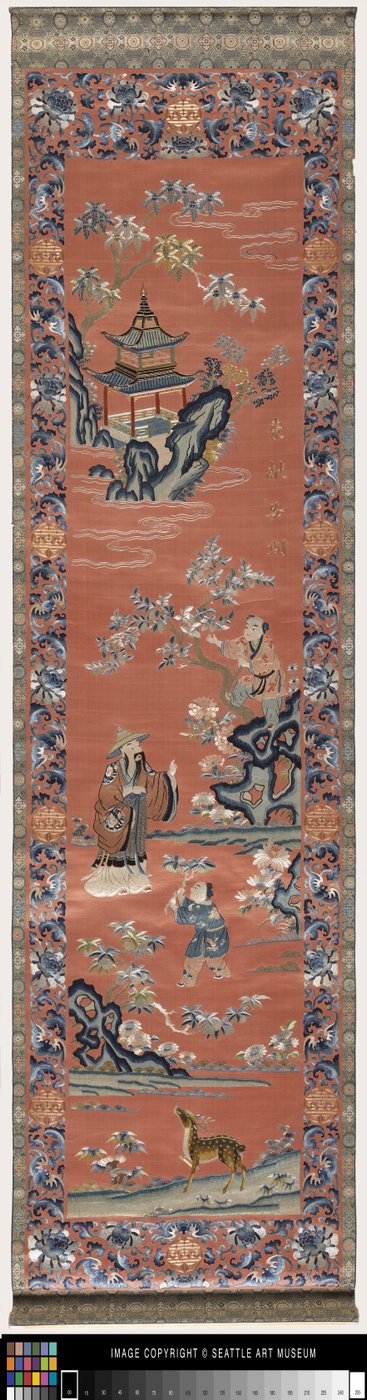 Løper (sateng med broderi) av School Chinese