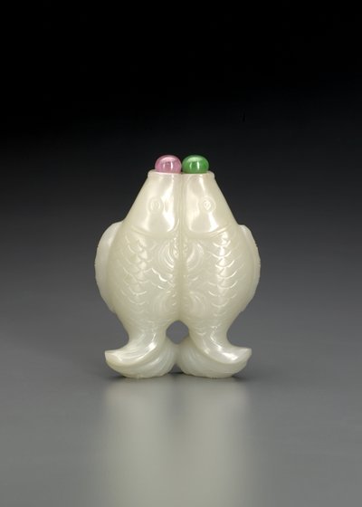 Tvilling fiskesnusflaske av School Chinese