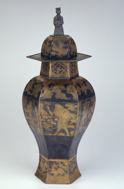 Vase og deksel, Ming-dynastiet av School Chinese