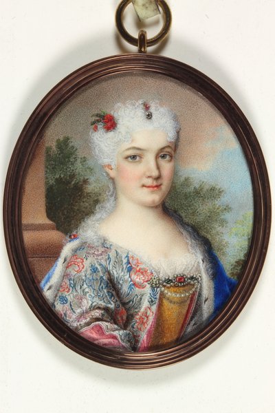 En dame som heter Marie Leczinska (emalje) av School Continental