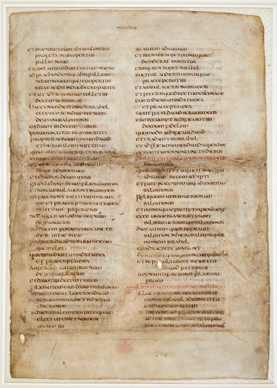 Bibelfragment fra Kings Book (