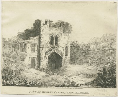 Dudley Castle - The Gatehouse: litografi, nd [c 1801] (trykk) av School English