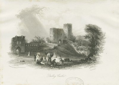 Dudley Castle - The Keep: stålgravering (vignettert), nd [c 1841] (trykk) av School English