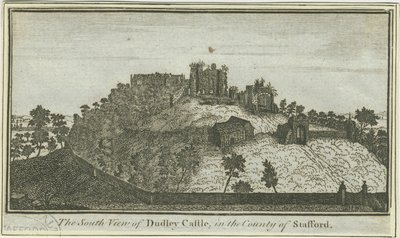 Dudley Castle: gravering, nd [c 1780] (trykk) av School English