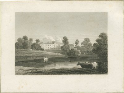 Enville Hall: gravering og [slutt på 1700-tallet] (trykk) av School English