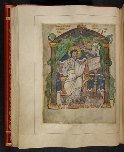 Evangelistportrett av St. Matteus fra Æthelstan-evangeliene (også kjent som kroningsevangeliene) av School English