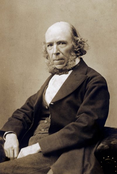 Herbert Spencer, ca. 1890 (s/hvitt-bilde) av School English