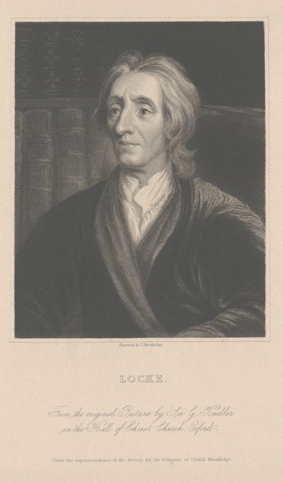 John Locke, gravert av J. Posselwhite (gravering) av School English