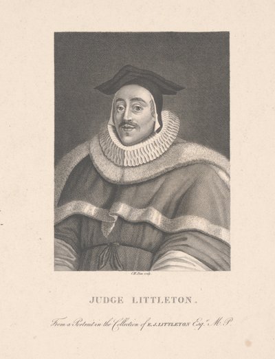 Dommer Littleton, gravert av C. M. Dien (gravering) av School English