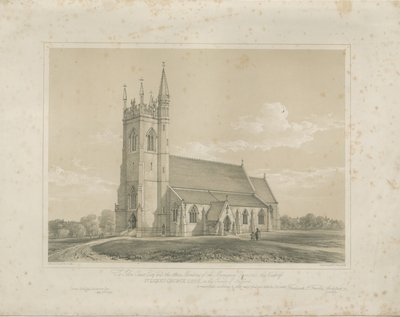 Purre - St. Lukas kirke: litografi, og [midten av 1800-tallet] (trykk) av School English