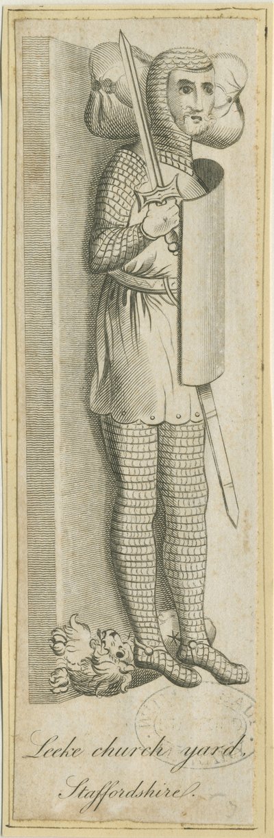 Leek Churchyard - Knight: gravering, og [?1700-tallet] (trykk) av School English