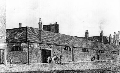 Major Fouberts rideakademi, ca. 1800 (gravering) av School English