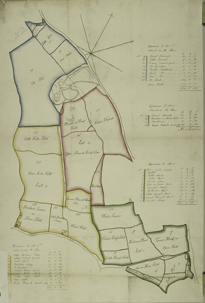 Kart over Willesden, London (litho) av School English