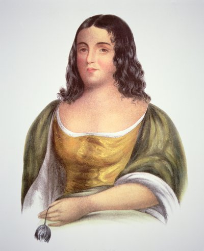Pocahontas (ca. 1595-1617) (litho-farge) av School English