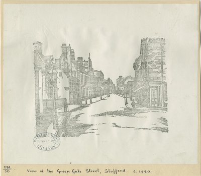 Stafford - Greengate Street: tresnittgravering, nd [c 1880] (trykk) av School English