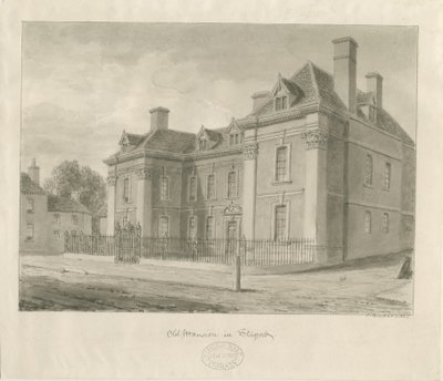 Staffordshire Hall: akvarellmaling av School English