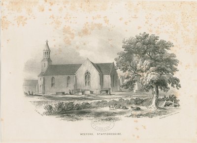 Weeford kirke: litografi av School English
