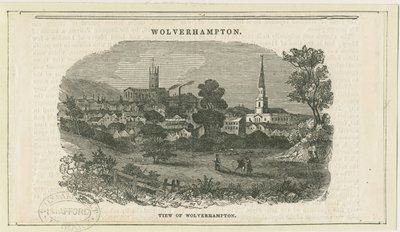 Wolverhampton - Fjernsyn [fra Penn Road]: tresnittgravering, nd [1800-tallet] (trykk) av School English