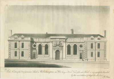 Wolverhampton - Grammar School: gravering, nd [1797] (trykk) av School English