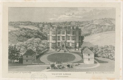 Wootton Lodge: litografi, nd [c 1839] (trykk) av School English