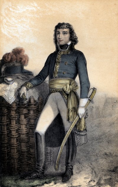 Barthelemy-Catherine Joubert (1769-1799) generell engelsk - Barthelemy Catherine Joubert (1769-1799) engelsk general - gravering av School French