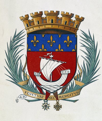 Blazon of Paris "Kaster og synker" av School French