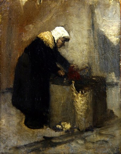 Chiffonniere (olje på lerret) av School French