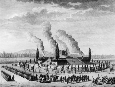 Den franske revolusjonen: Funebres til ære for innbyggerne som døde i Nancy i september 1790. Paris, biblioteket ved Institutt for revolusjonshistorie av School French