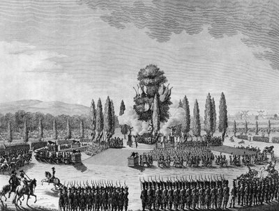 Fransk revolusjon: Republikanernes fete des victoires au champs de mars i Paris den 10. Prairial An IV (29. mai av School French