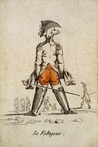 Gammelt kort å spille: hjertets ess - "" The Voltigeur"". Kartmuseum i Ploucher, Issy-les-Moulineaux. av School French