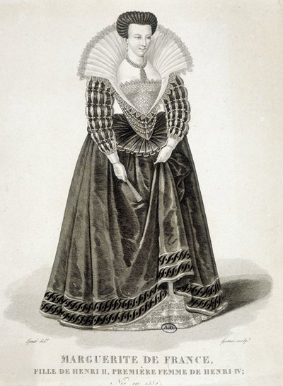 Portrett av Margaret av Valois, kjent som dronning Margot (1553-1615), dronning av Navarra, første kone til Henry IV. av School French