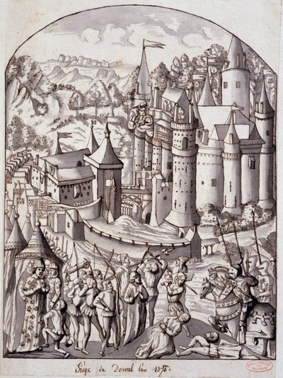 Beleiring av Derval (Bretagne) i år 1375. av School French