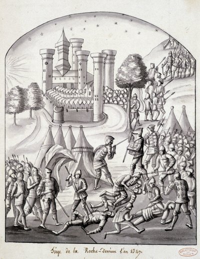 Beleiringen av Roche-Derrien i 1349 av School French
