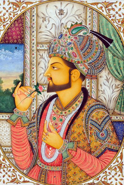 Miniatyrmaleri Mughul-keiser Shah Jahan India Asia av School Indian