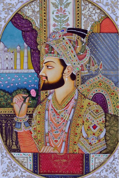 Miniatyrmaleri av Mughul-keiseren Shah Jahan India Asia av School Indian