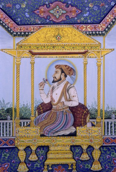 Mughal-keiser Shah Jahan miniatyrmaleri av School Indian
