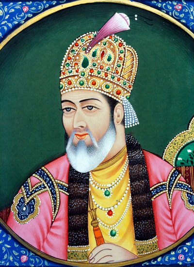 Miniatyrmaleri på papir av Mughal-keiseren Shah Jahan av School Indian