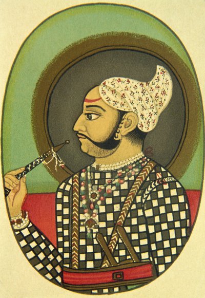 Portrett av Maharaja Bundi Budh Singh, India av School Indian