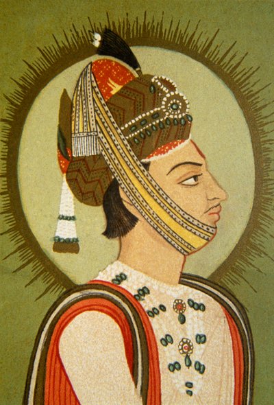 Portrett av Maharaja Jay Singh III, Jaipur, Rajasthan, India av School Indian