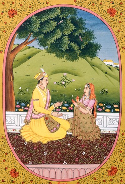 Årskalenderbilde og maleri for en hinduistisk måned Baisakh, India av School Indian