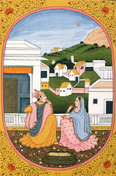 Årskalenderbilde og maleri for en hinduistisk måned i Paush, India av School Indian