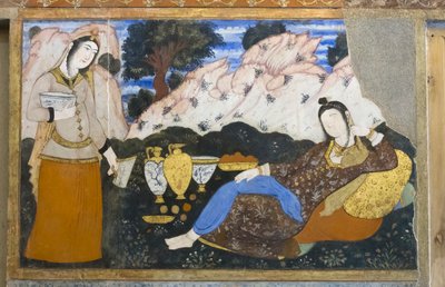 Fersk på Chehel Sotoun Palace, Esfahan, Iran av School Iranian