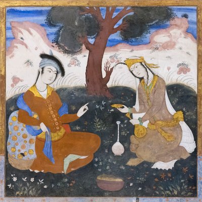 Fersk på Chehel Sotoun Palace, Esfahan, Iran av School Iranian
