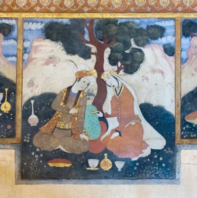 Fersk på Chehel Sotoun Palace, Esfahan, Iran av School Iranian