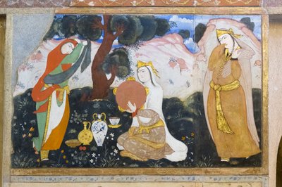 Fersk på Chehel Sotoun Palace, Esfahan, Iran av School Iranian