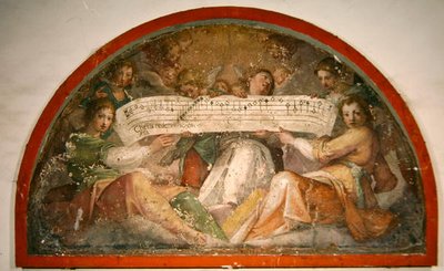 Engler og musikalske figurer (fresco) av School Italian