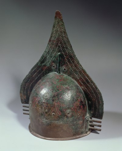 Bronsehjelm, Villanovan-perioden, 2. halvdel av 8. århundre f.Kr. (bronse) av School Italian