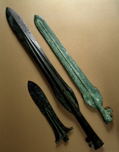 Spydspisser i bronse, Yayoi-perioden (300 f.Kr.) av Japanese School