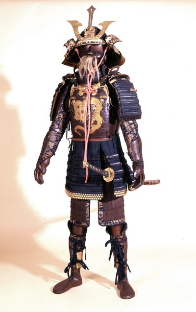 Japansk Samurai-rustning Myo-Chin Mune-Tsugi, sent på 1500-tallet av Japanese School