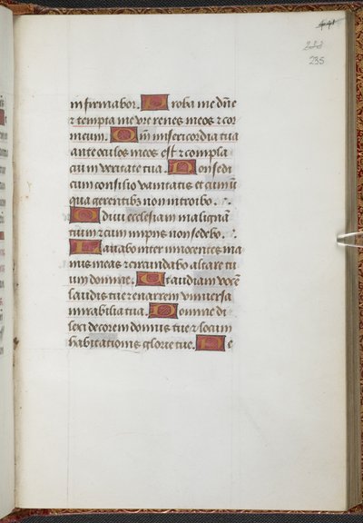 Kongebok 9, f.235r, Timebok, bruk av Sarum (#39;Anne Boleyns timebok#39;) (vellum) av School Netherlandish